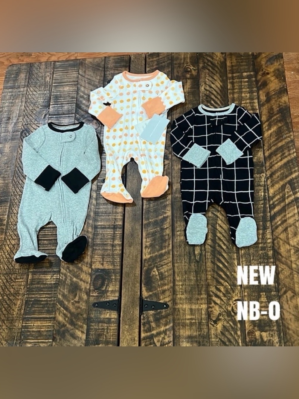 Baby one piece footie sleepers fall pumpkin Halloween 3 pack newborn sleepers